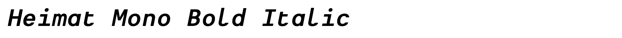 Heimat Mono Bold Italic image